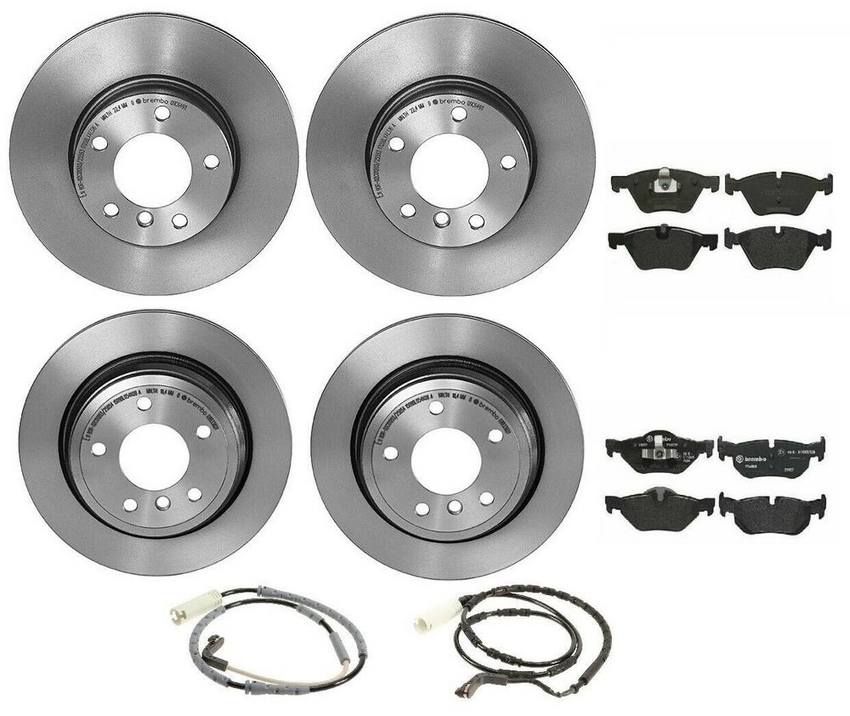 BMW Brembo Brake Kit - Pads &  Rotors Front and Rear (300mm/300mm) (Low-Met) 34356789445 - Brembo 1634601KIT